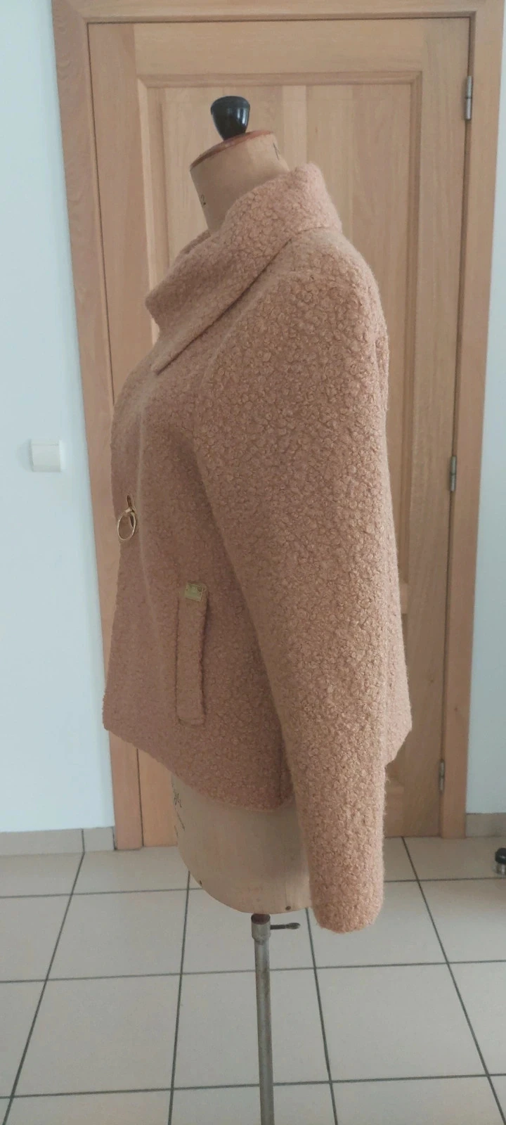 Manteau court effet laine bouclée - Roberta Biagi - Taille S – photo 7